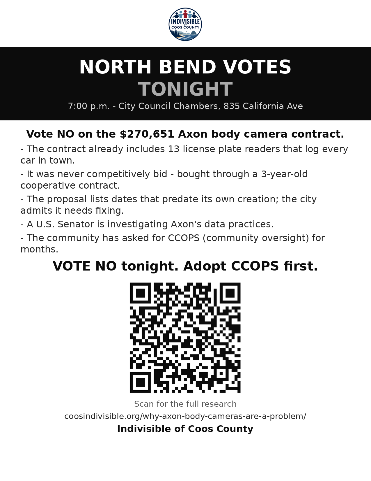 Vote NO on the Axon contract tonight